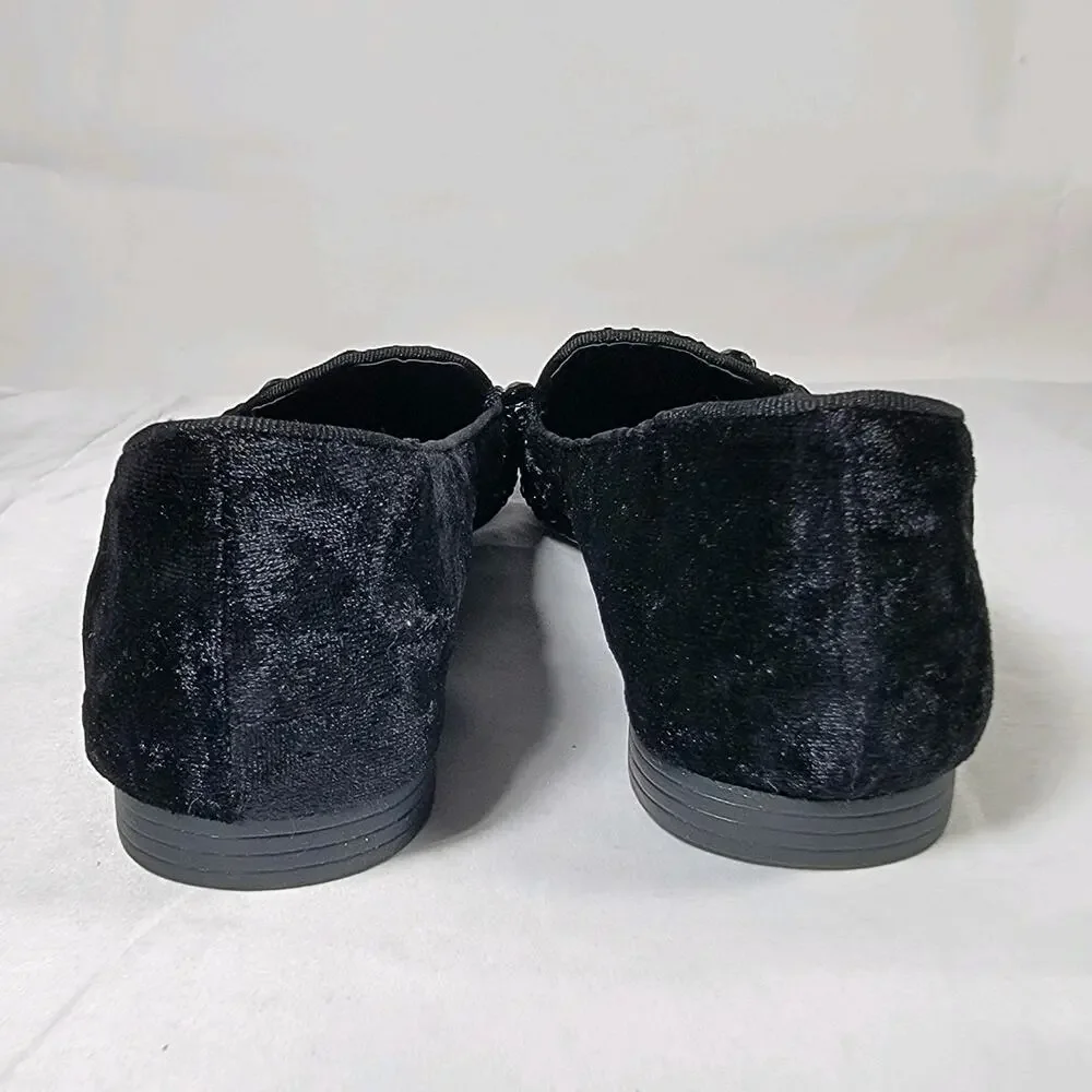 Kathy Van Zeeland NEW Rayna Jewel Embellished Leather Womens 7.5 Ballet Flats
